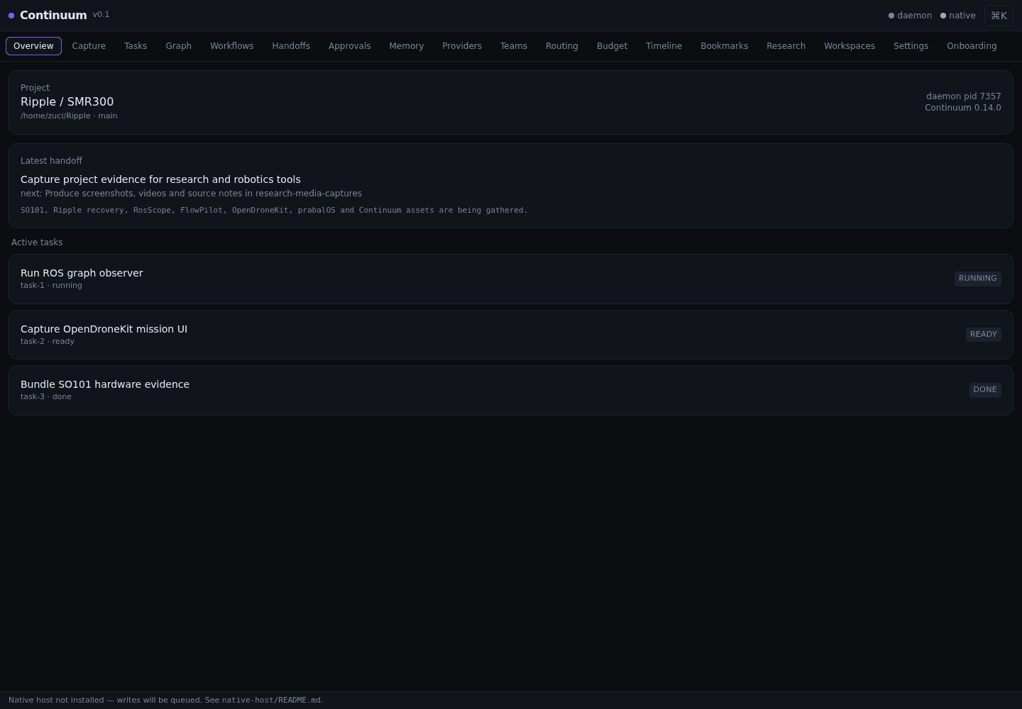 The browser extension, capture surface and task graph